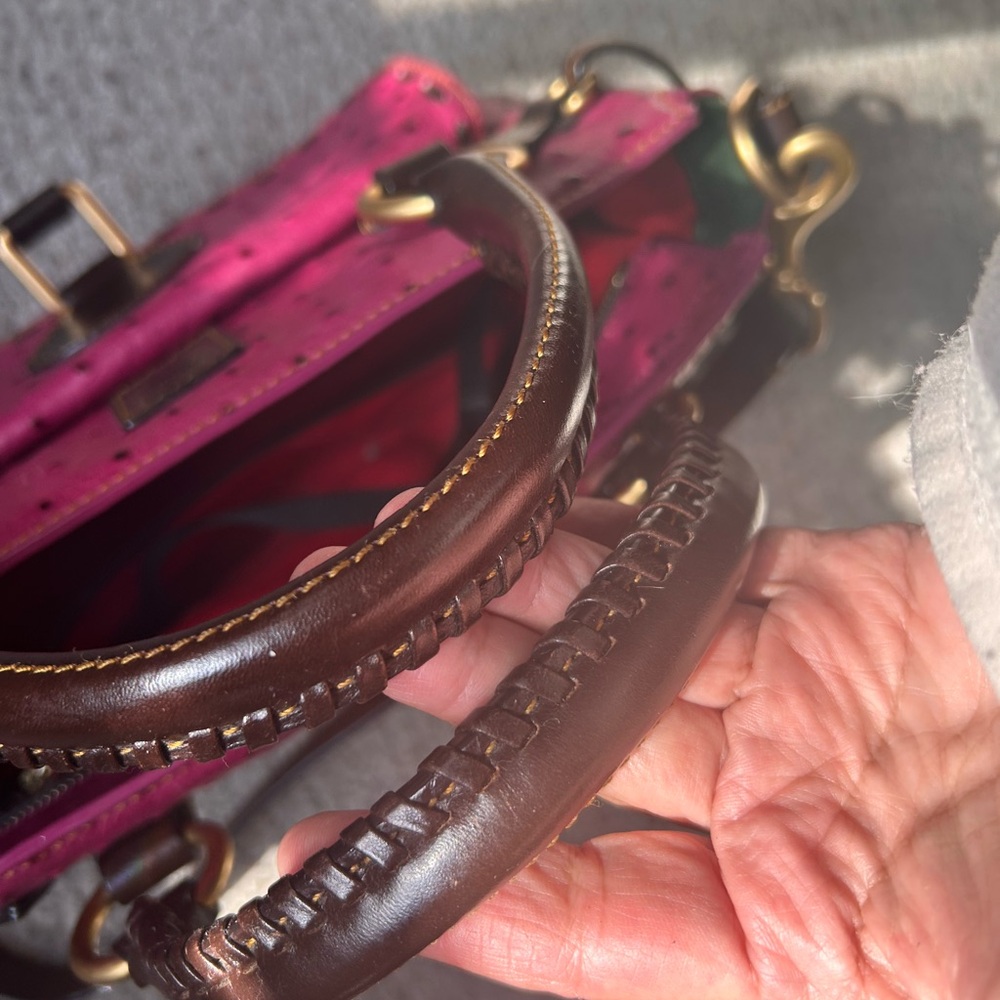 RARE magenta pink, purple, authentic Dooney, and Bourke bag - Picture 3 of 17